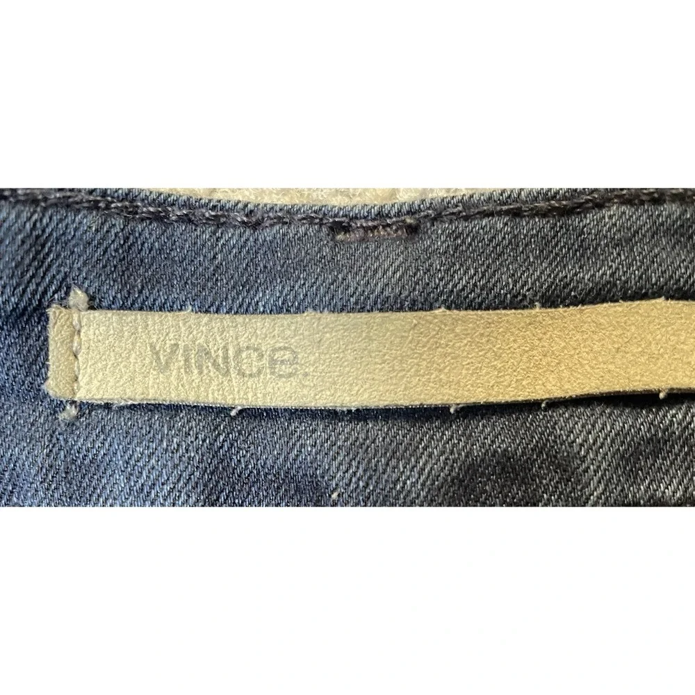 Vince USA Low Rise Skinny Jeans Women's Sz 24 Blue Chambray Slim Fit Rock Grunge
